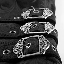 Punk Rave Store Black Lace Lapel Gothic Shirt With Bubble Long Sleeve