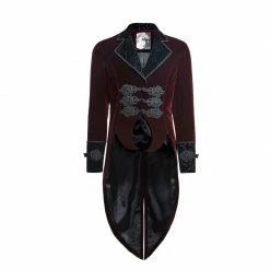 Punk Rave Store Fashion Classical Gentle Long Gothic Jacket With Velour