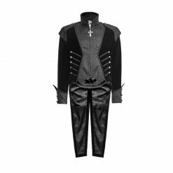 Punk Rave Store Unique Asymmetry Balck Gothic Trench Coats With Swallow Tail