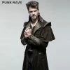 Punk Rave Store Gothic Mens Coat Military Cape Style Modern Gothic Trench Coats For Men