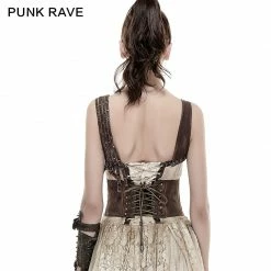 Punk Rave Store Steampunk Vintage Retro Underbust Corset Waist Belt Sexy Leather Girdles For Women Accessories
