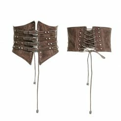 Punk Rave Store Steampunk Vintage Retro Underbust Corset Waist Belt Sexy Leather Girdles For Women Accessories