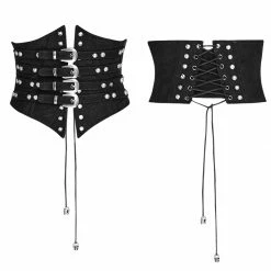 Punk Rave Store Steampunk Vintage Retro Underbust Corset Waist Belt Sexy Leather Girdles For Women Accessories