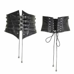 Punk Rave Store Steampunk Vintage Retro Underbust Corset Waist Belt Sexy Leather Girdles For Women Accessories