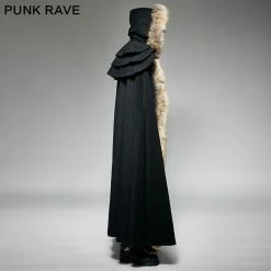 Punk Rave Store Long Cloak Gothic Trench Coats With Excellent Wool Collar