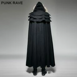 Punk Rave Store Long Cloak Gothic Trench Coats With Excellent Wool Collar