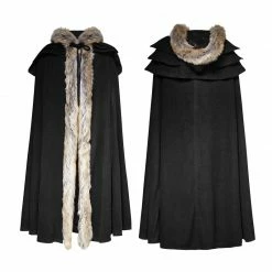 Punk Rave Store Long Cloak Gothic Trench Coats With Excellent Wool Collar