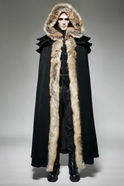 Punk Rave Store Long Cloak Gothic Trench Coats With Excellent Wool Collar