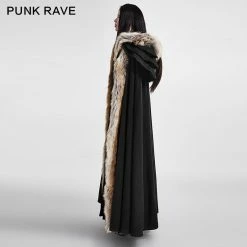 Punk Rave Store Long Cloak Gothic Trench Coats With Excellent Wool Collar