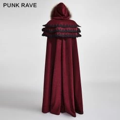 Punk Rave Store Long Cloak Gothic Trench Coats With Excellent Wool Collar
