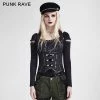 Punk Rave Store Vertical Stripes Shaped Punk Vest For Ladies
