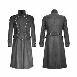 Punk Rave Store Gothic Mens Coat Vintage Long Gothic Trench Coats For Men