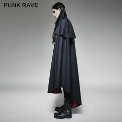 Punk Rave Store Gothic Vampire Luxury Gothic Trench Coats With Pattern Like Vampire Count Cape