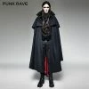 Punk Rave Store Gothic Vampire Luxury Gothic Trench Coats With Pattern Like Vampire Count Cape