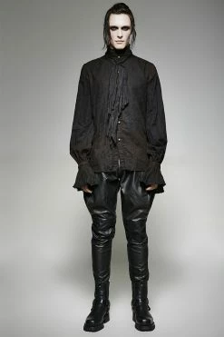 Punk Rave Store Vintage Painting Punk Shirts With A High Quality Linen Tie Gothic Victorian