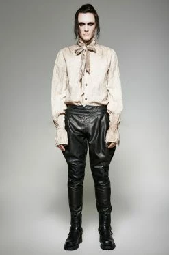 Punk Rave Store Vintage Painting Punk Shirts With A High Quality Linen Tie Gothic Victorian