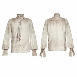 Punk Rave Store Vintage Painting Punk Shirts With A High Quality Linen Tie Gothic Victorian