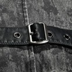 Punk Rave Store Gothic Steampunk V Collar Punk Vest With Metal Carving Buttons In The Front