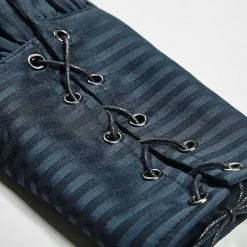 Punk Rave Store Great Black Striped Punk Shirts With Vertical Sense Plaids