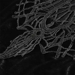 Punkravestore Women Goth Dark Night Vines Dress