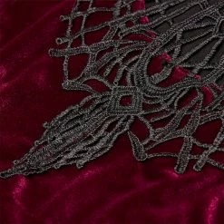 Punkravestore Women Goth Dark Night Vines Dress