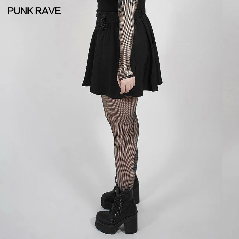 Punkravestore Women Gothic Thorn And Desire Decal Skirt 4 Punkravestore Women Gothic Thorn And Desire Decal Skirt