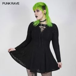Punkravestore PUNK Mystery Long Sleeve Dress