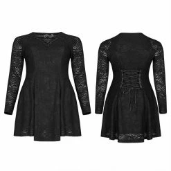Punkravestore PUNK Mystery Long Sleeve Dress
