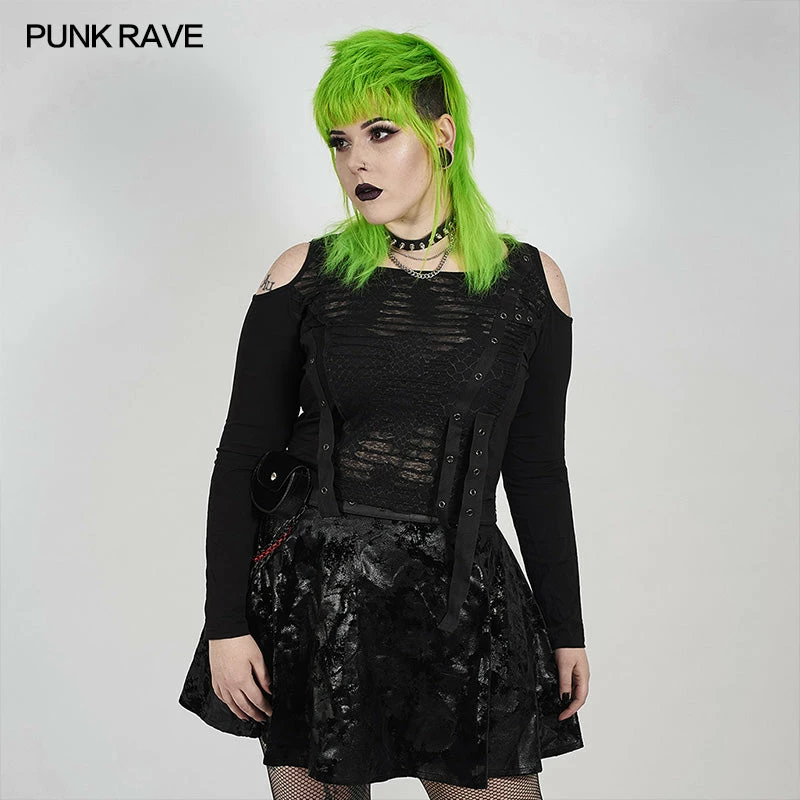Punkravestore Plus Size 2020 Goth Short Skirt 3 Punkravestore Plus Size 2020 Goth Short Skirt