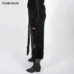 Punkravestore Swallow Tail Velvet Slit Skirt