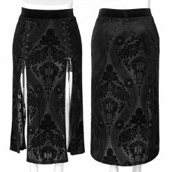 Punkravestore Swallow Tail Velvet Slit Skirt 10 Punkravestore Swallow Tail Velvet Slit Skirt