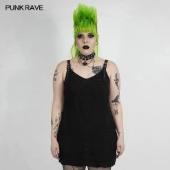 Punkravestore Goth Sexy Braces Skirt Women