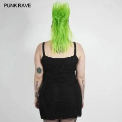 Punkravestore Goth Sexy Braces Skirt Women