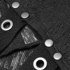 Punkravestore Women Punk Perspective Printed Hooded T-shirt