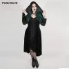 Punkravestore Chinoiserie Dark Velvet Burning Out Long Coat Women 2 Punkravestore Chinoiserie Dark Velvet Burning Out Long Coat Women