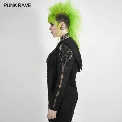 Punkravestore Chinoiserie Hollow-out Rose Coat