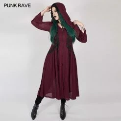 Punkravestore Women Dark Moon Long Coat