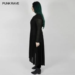 Punkravestore Women Dark Moon Long Coat