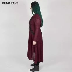 Punkravestore Women Dark Moon Long Coat