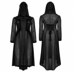 Punkravestore Women Dark Moon Long Coat
