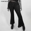 Punkravestore Women Dark Goth Flared Pants