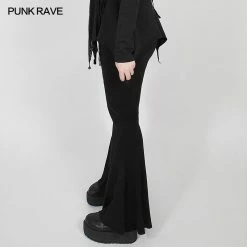 Punkravestore Women Dark Goth Flared Pants