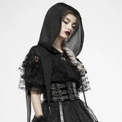Punkravestore Dark Magic Lace Perspective Cloak