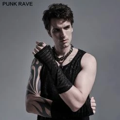 Punkravestore Goth Men's Daily Gloves