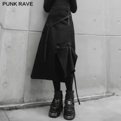 Punkravestore Punk Front Centre Open Fork Two Wearing Medium Skirts