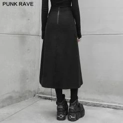 Punkravestore Punk Front Centre Open Fork Two Wearing Medium Skirts