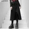 Punkravestore "PUNK" Series High Waist A Shape Mid-length Skirt