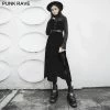 Punkravestore "PUNK" Series Velvet Suspender Double High-waisted Dress