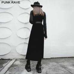 Punkravestore "PUNK" Series Velvet Suspender Double High-waisted Dress 9 Punkravestore