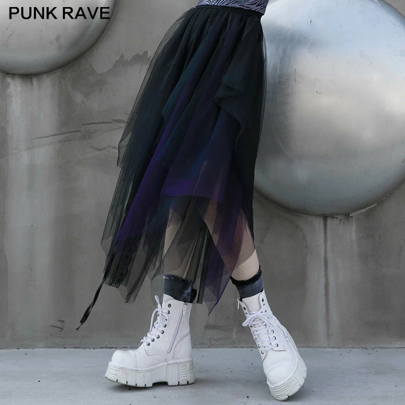 Punkravestore Three-dimensionalcutting Mesh Skirt 4 Punkravestore Three-dimensionalcutting Mesh Skirt